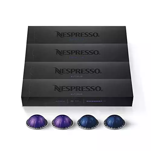 Nespresso Capsules VertuoLine, Espresso, Bold Variety Pack, Medium and Dark Roast Espresso Coffee, 40 Count Coffee Pods, Brews (VERTUOLINE ONLY), 1.35 Ounce , 10 Count (Pack of 4)