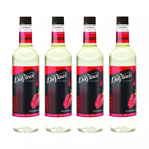 DaVinci Gourmet Classic Habanero Syrup, 25.4 Fl Oz (Pack of 4)