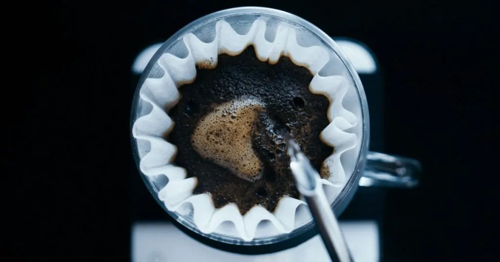 kalita wave brewing setup from above