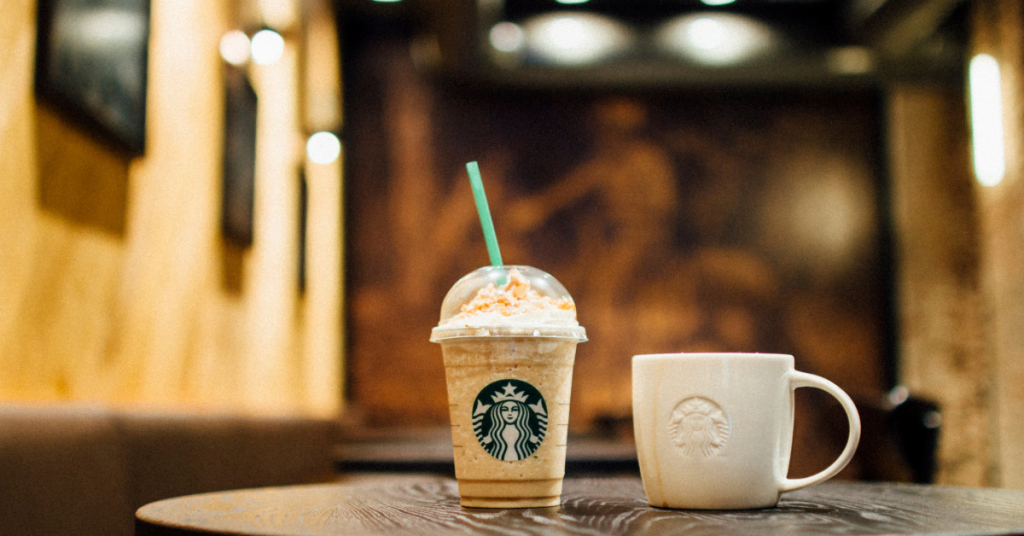 starbucks coffee on table