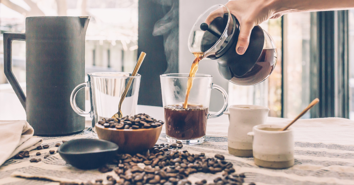 a person preparing coffee