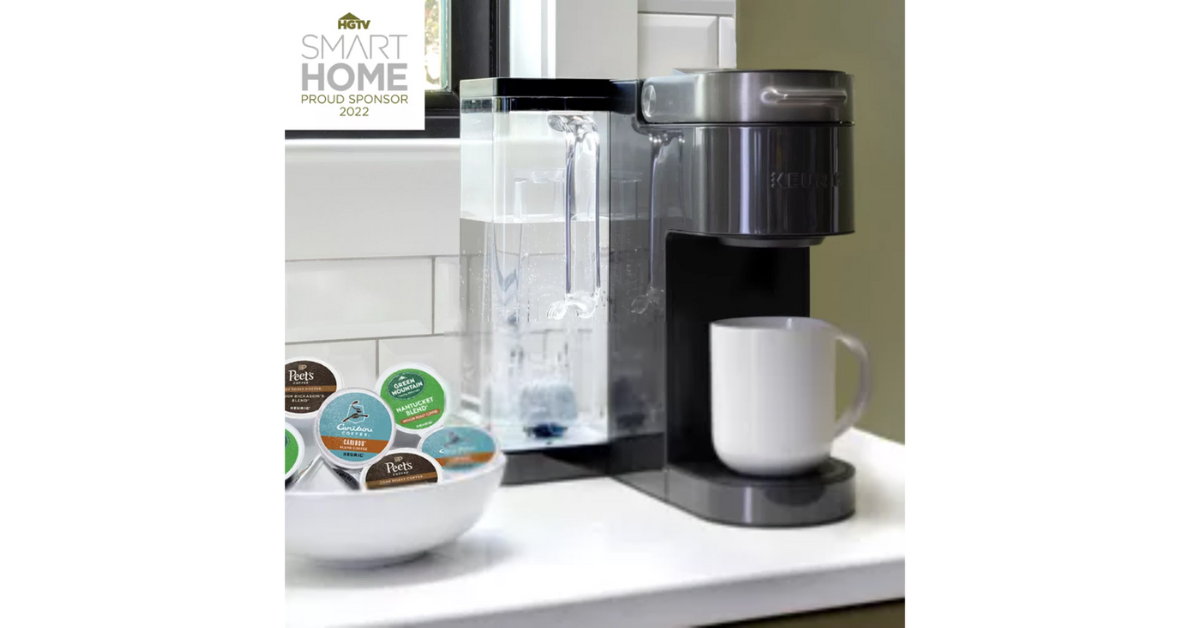 keurig supreme plus coffee maker in the kitchen