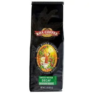 Swiss Water Decaf Whole Bean Kona Coffee 