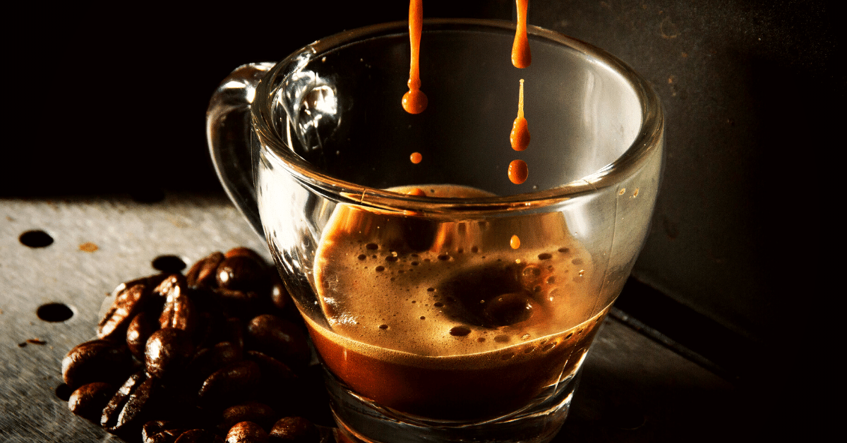 pouring coffee in a cup