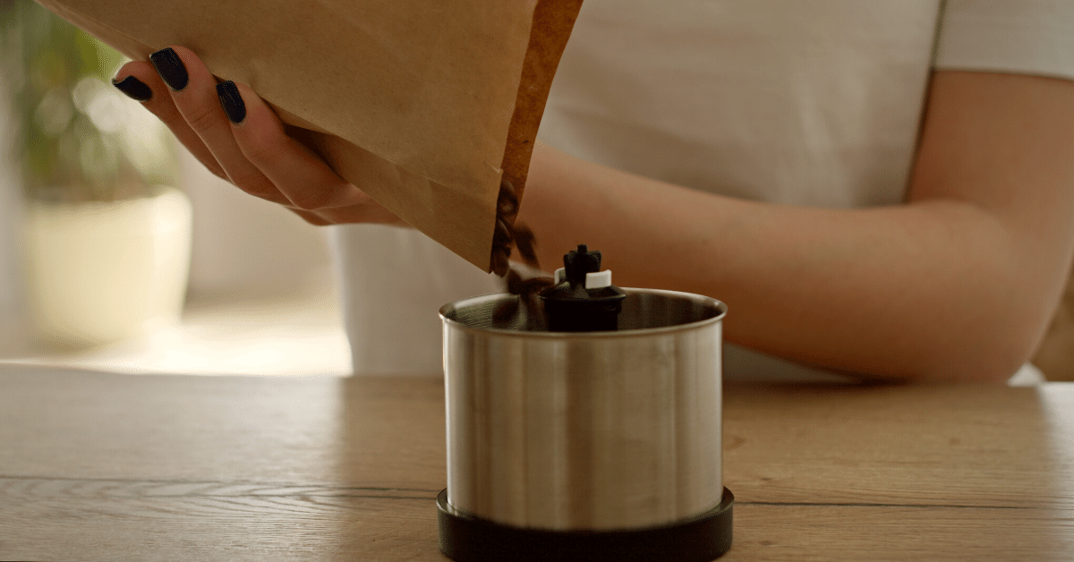 grinding coffee beans