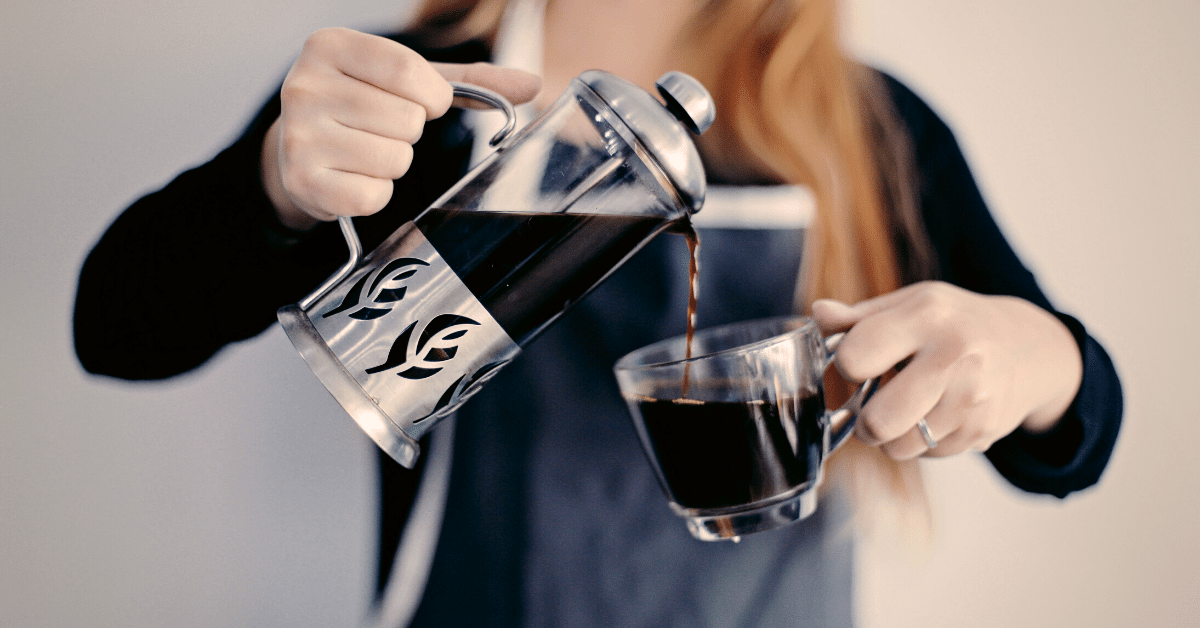 pouring coffee