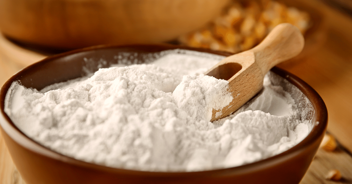 bowl with cornstarch