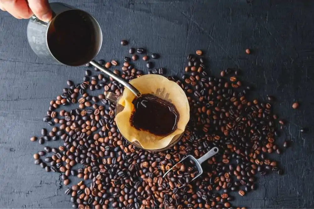 Barista brewing coffee method pour over drip coffee