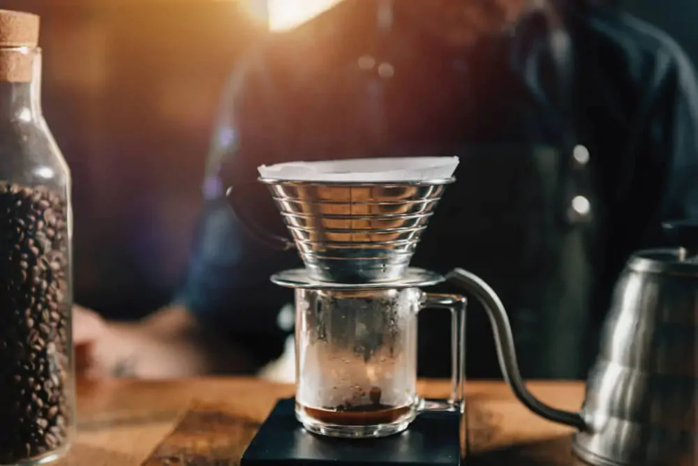 Close-up kalita wave dripper